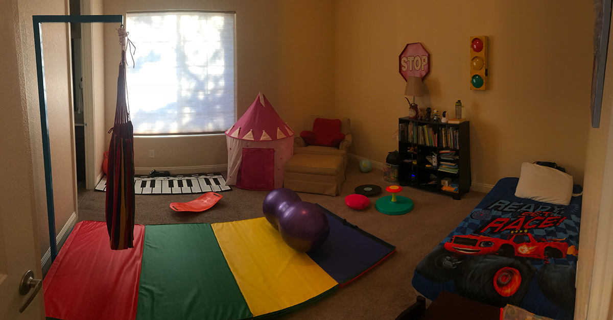 active therapeutic sensory bedroom for our angry, hyperactive child
