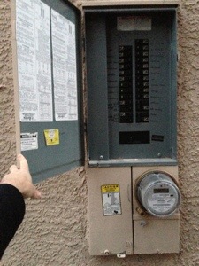 fuse box on the exterrior of the house