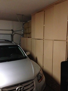 garage walls covered with shelving