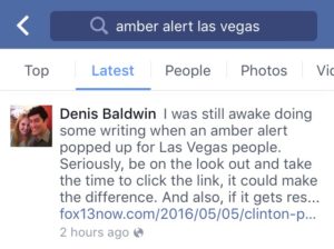 Amber Alert Las Vegas Facebook News Search